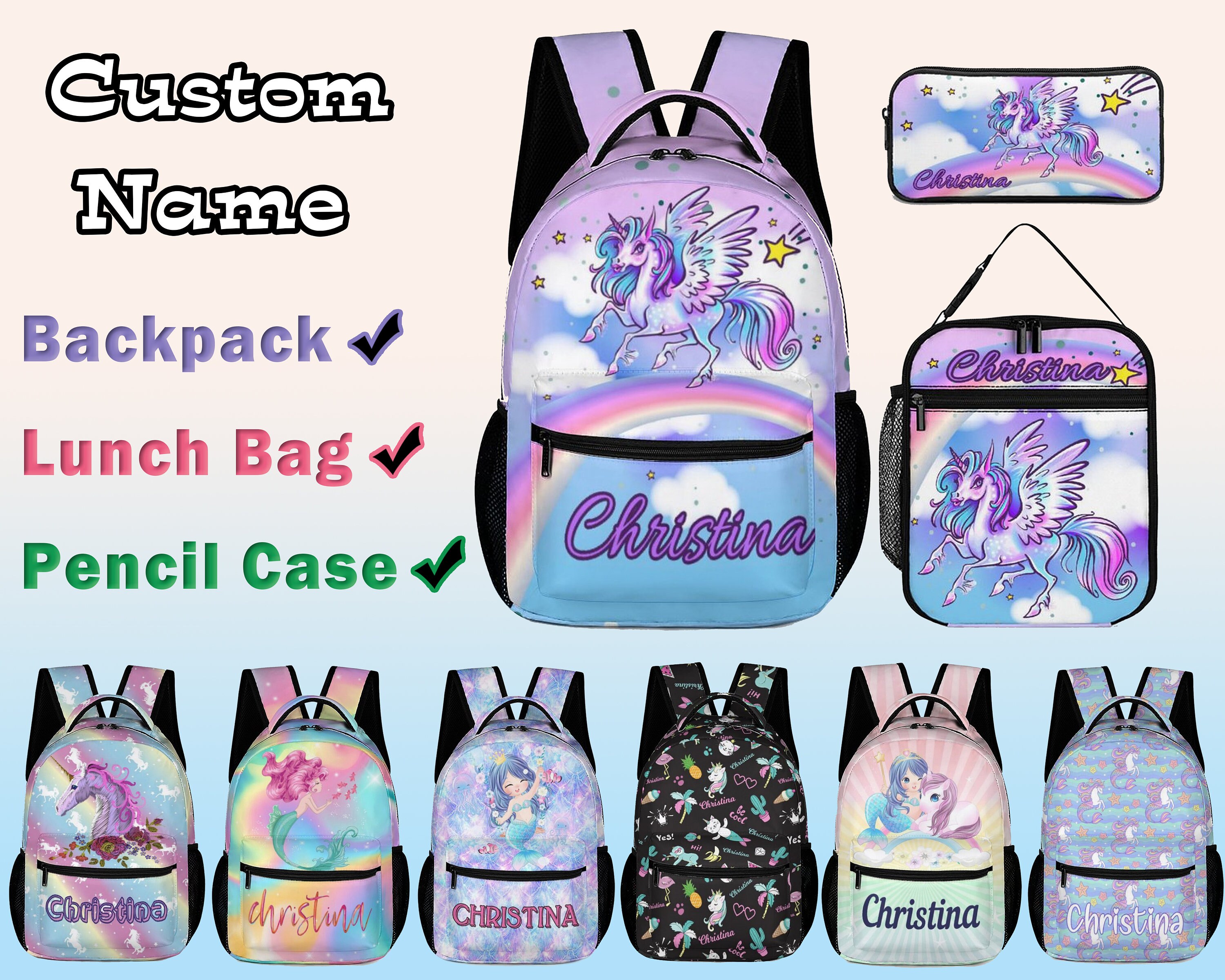 Monogrammed backpacks and lunch boxes hot sale