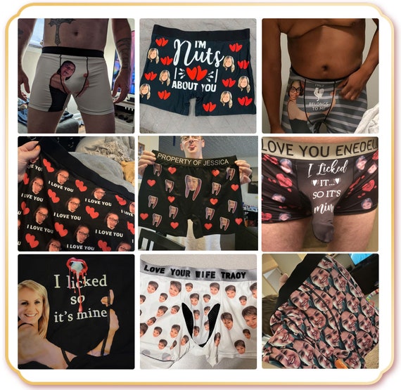 Custom Men's Boxer Briefs With Girlfriend Face Personalized Hug Me Funny  Face Shorts Underwear With Photo Valentine's Day Gifts for Him 