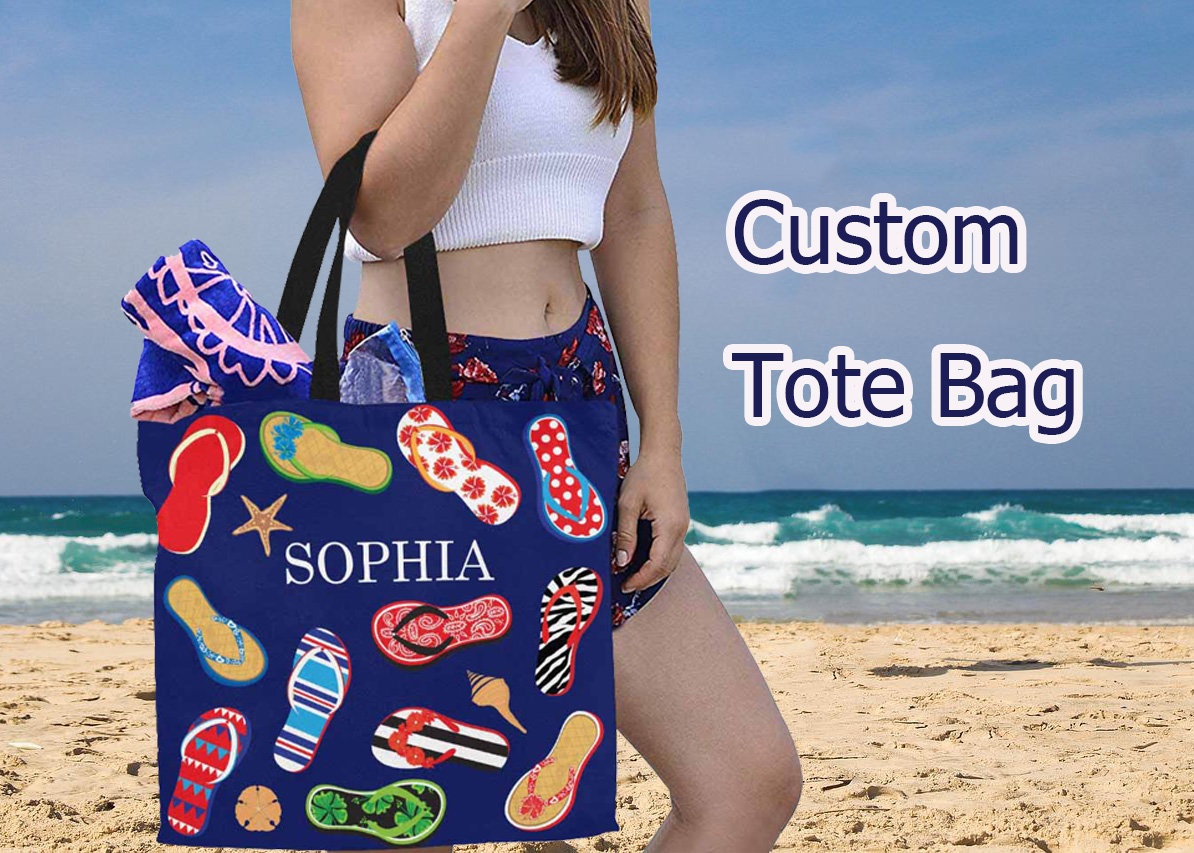 Personalised Your Name Tropical Travel Bag Custom Beach -  Israel