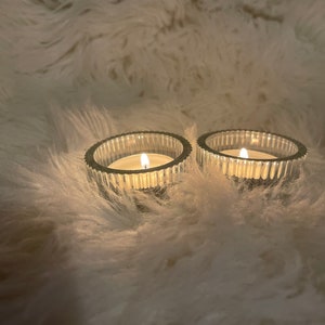 Personalized Blown Tealight Wedding Candle Glass Holder