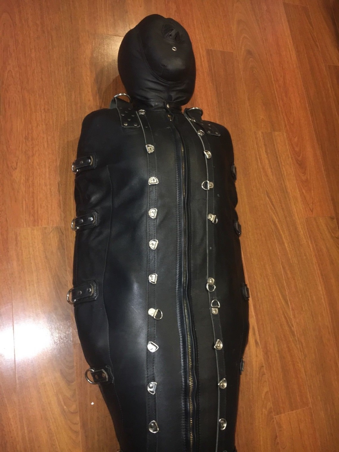 Real Leather Sleep Sack Bondage Body Bag Bdsm Mummy Seductive Etsy