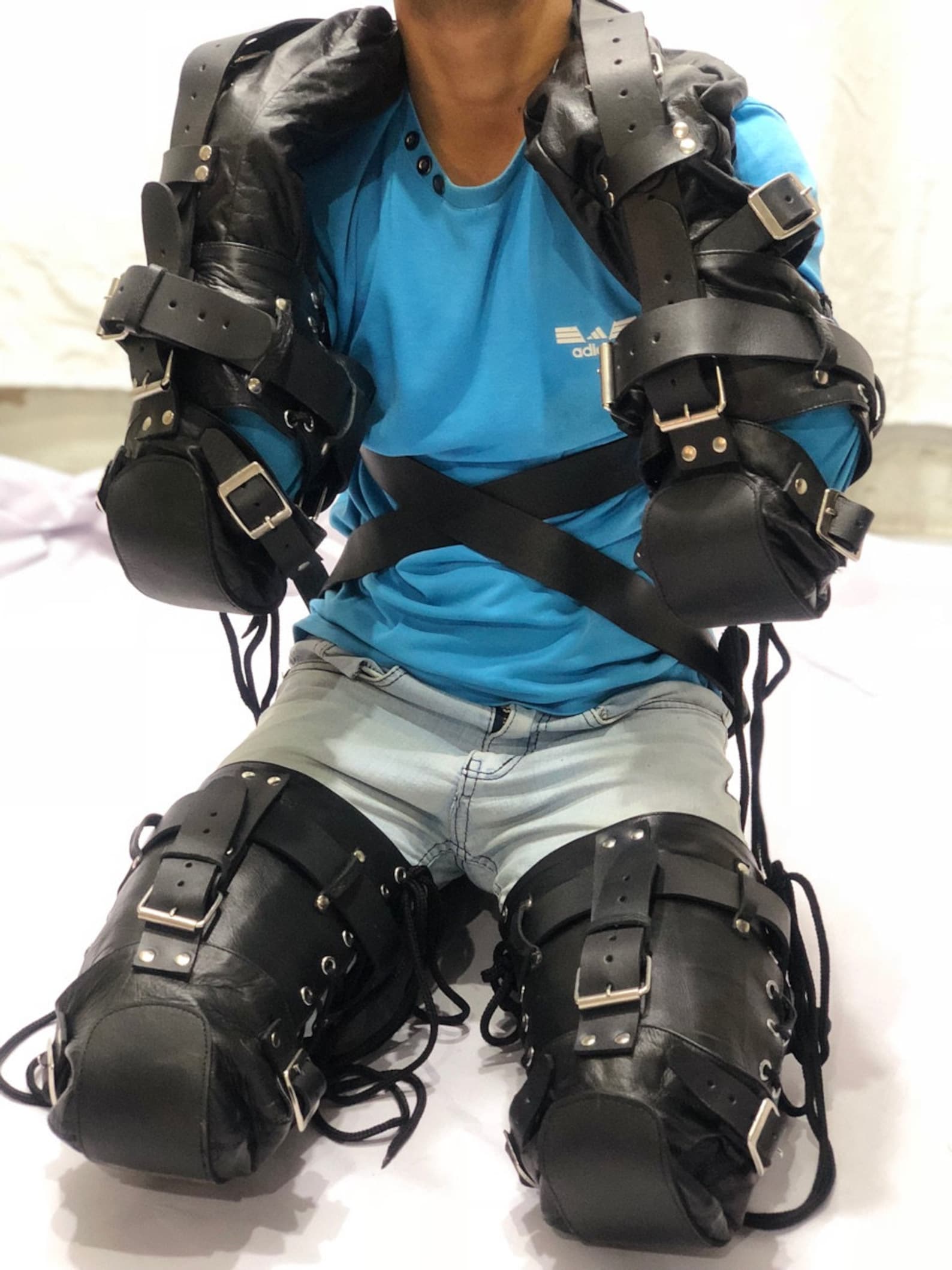 Genuine Real Leather Arm & Leg Binder Restraints Tight Cuffs Etsy Canada