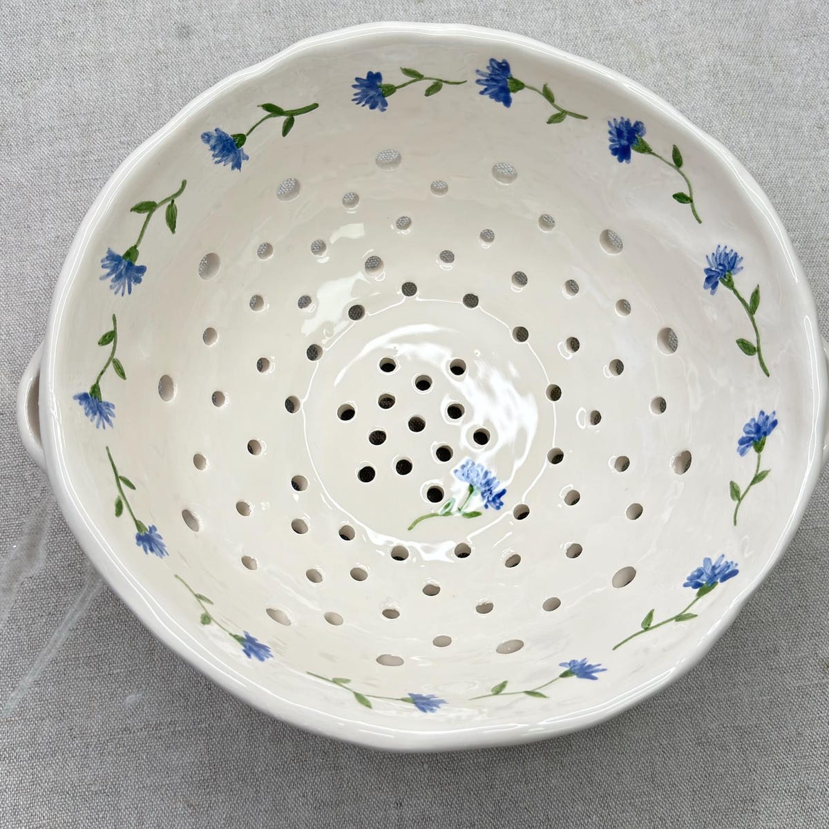 Colander “cornflowers” - Etsy