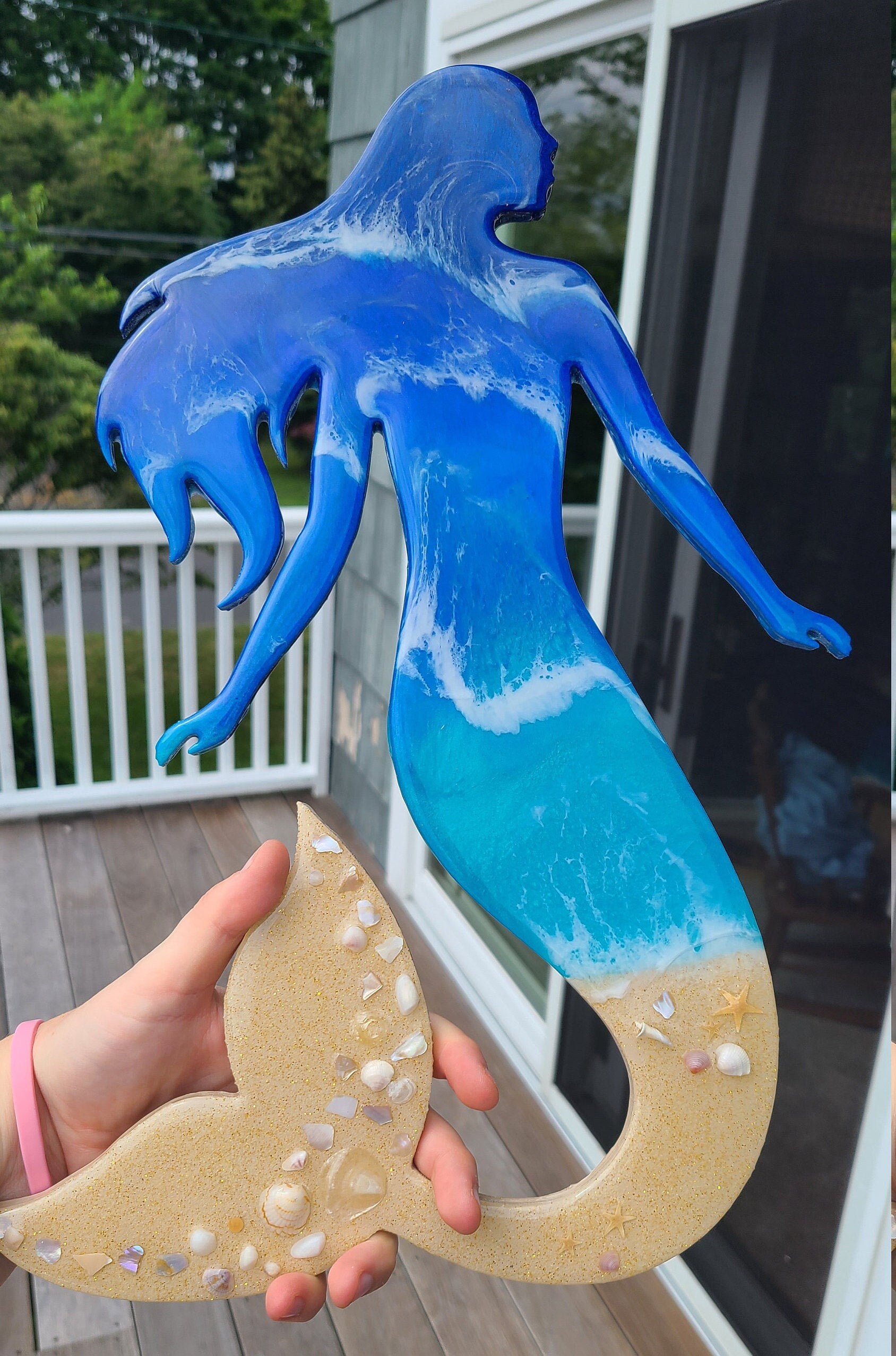 Mermaid Wall Art Ocean Waves and Beach Art Resin Mermaid Etsy