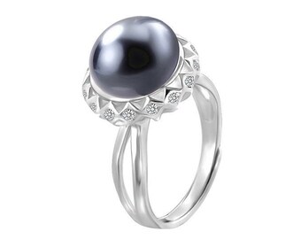 Sterling Silver Classic Pearl Ring Setting, S925 Semi-mount Ring Base , Adjustable Pearl Ring Setting, Jewelry Supplies, Best Gift for Her