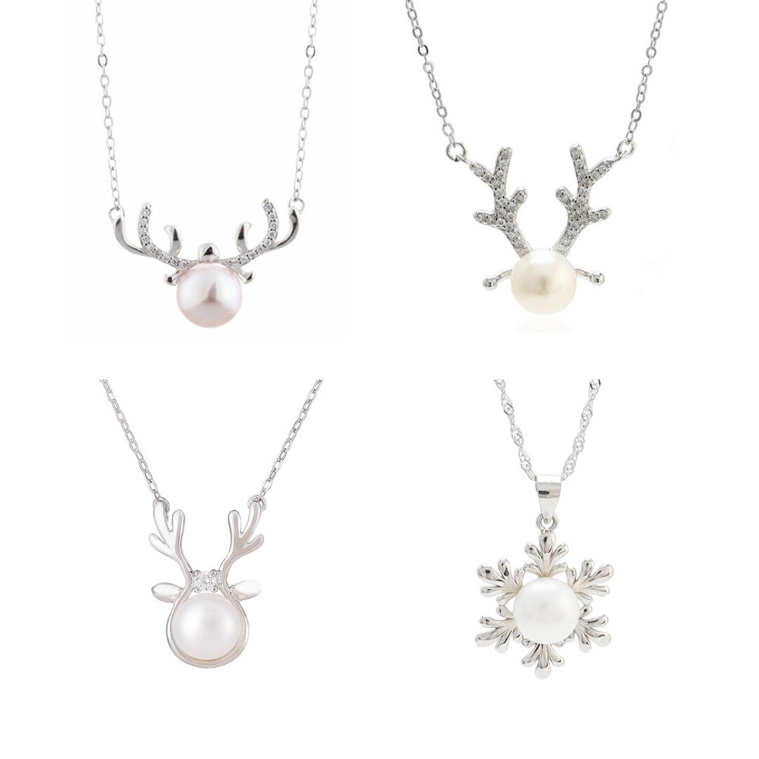 925 Sterling Silver Pendant Settings for Pearl Gems, Semi Mount Pearl