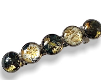 French Barrette, Adult French Barrette, Hair Clips, Womens hair clip, Secure Fastening Hair Accessories, Leaf print clips for hair, French.