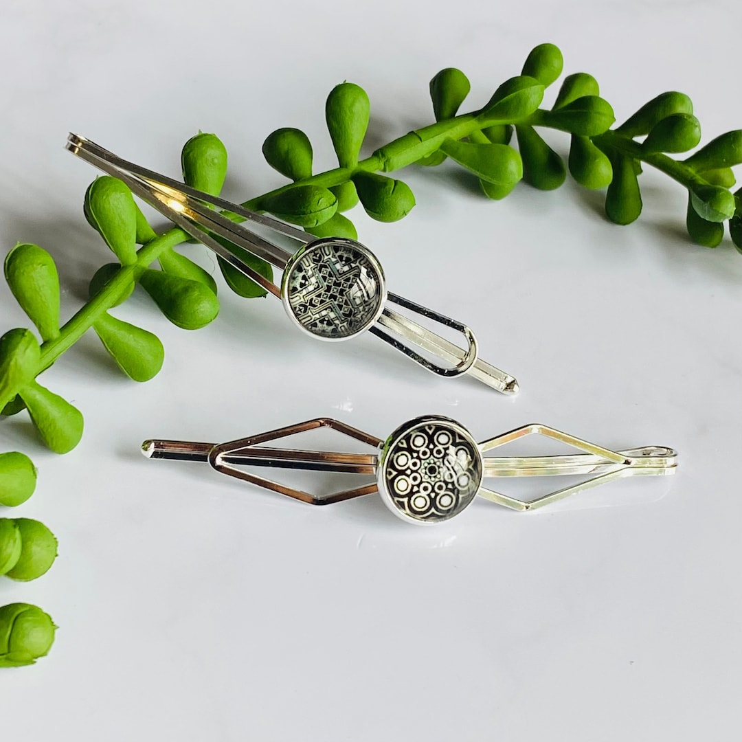 Hair Slide Decorative Bobby Pins for Women Black Bohemian Etsy UK