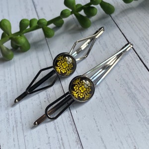 Decorative Bobby pins, boho Hair grips, Cabochon Hair Clips, Womens hair pins, Hair accessory, Bright accessories for hair