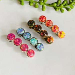 Colourful hair Barrette, Womens French Barrette, Resin Hair Clips, Womens hair clip, Secure Fastening Hair Accessories, Secu clips for hair.