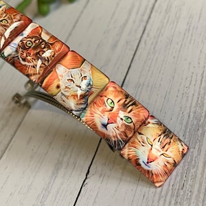 女性用バレッタ ヘアクリップ、太いロングヘアクリップ、猫ママ ヘアクリップ ギフト、猫好きの方への誕生日プレゼント (英国)