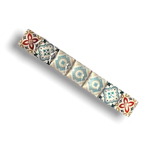 Bohemian Tile Hair Barrette: Secure Zinc Alloy Clip