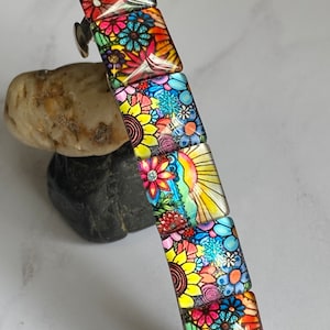 Floral French Barrette for Thick Hair, Handmade Hair Clip