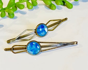 Frauen dekorative blaue süße Bobby pin Haarspange, Haarspange Fransenclips, Frauen Haarspangen, Sichere Haarschmuck Geschenkideen für sie