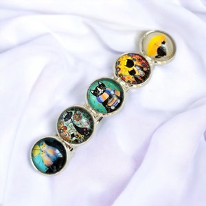Katzen Haarspange für Sie, Bunte dekorative Haarspange, Cabochon-Haarspangen für Frauen, Niedliche Haarspange, Sicherer Haarschmuck,