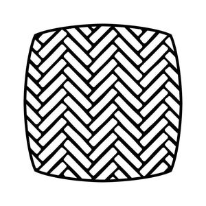 Herringbone Spherical Square Stencil, Stencil for Clay
