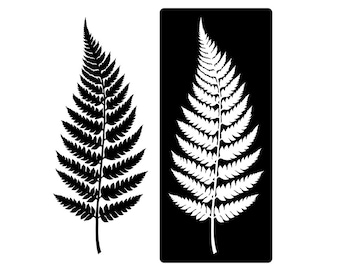 Fern #1 Stencil, Stencil for Clay