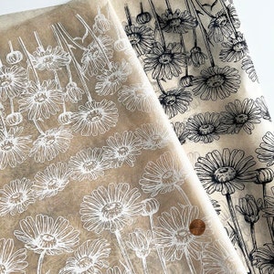 Underglaze Transfer, Ceramic Decal - Field of Daisies