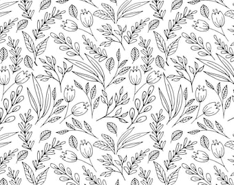 Underglaze Transfer, Ceramic Decal - Plants and Flowers