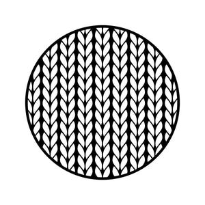 Stockinette Round Stencil, Stencil for Clay