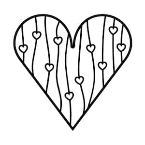 Plantilla de cadena de corazones, plantilla para arcilla