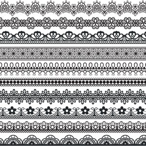 Underglaze Transfer, Ceramic Decal - Lace Trim