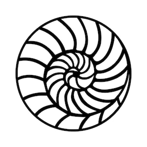 Nautilus Round Stencil, Clay Stencil