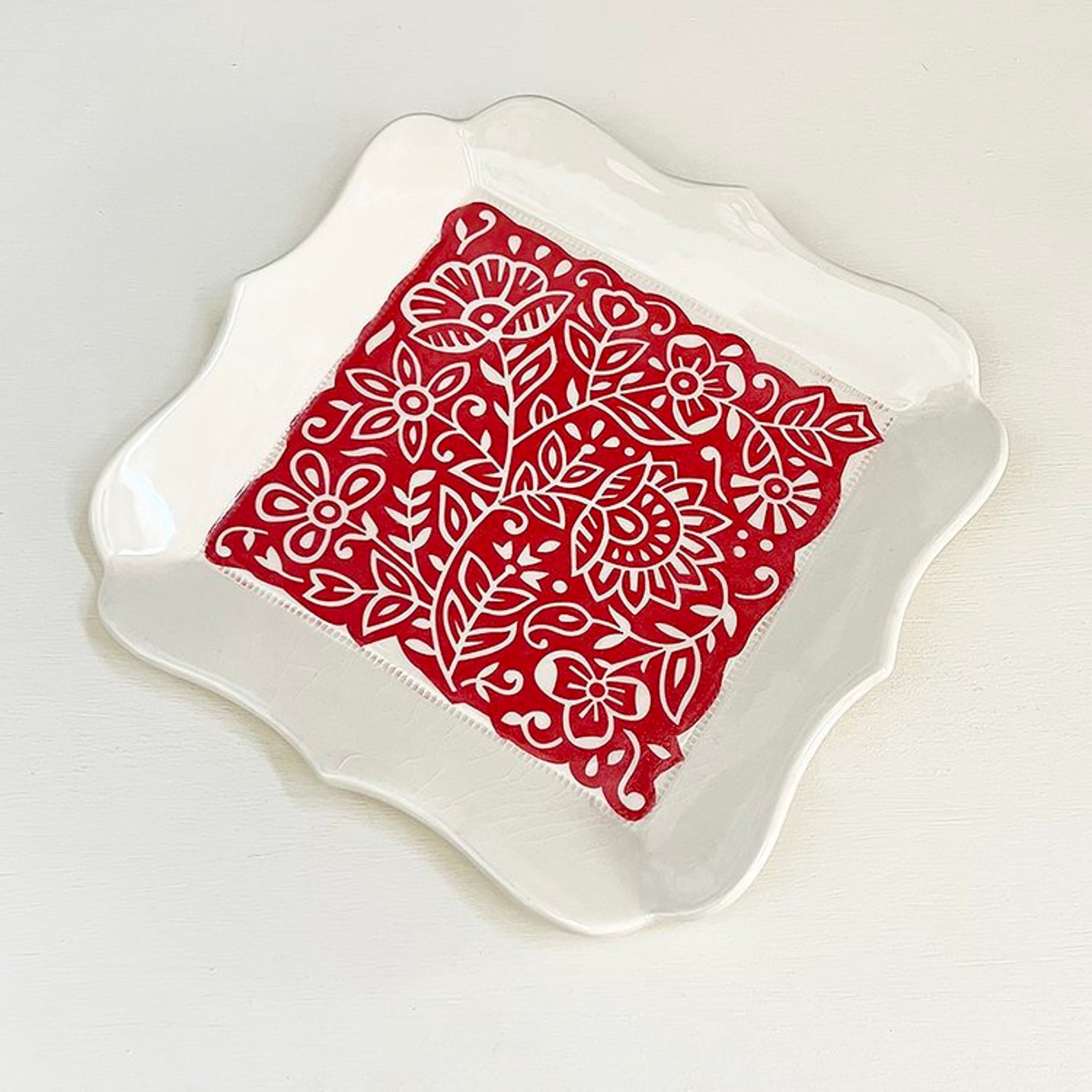 Flourish Square Rim Template Set for GR Pottery Forms (digital Download ...