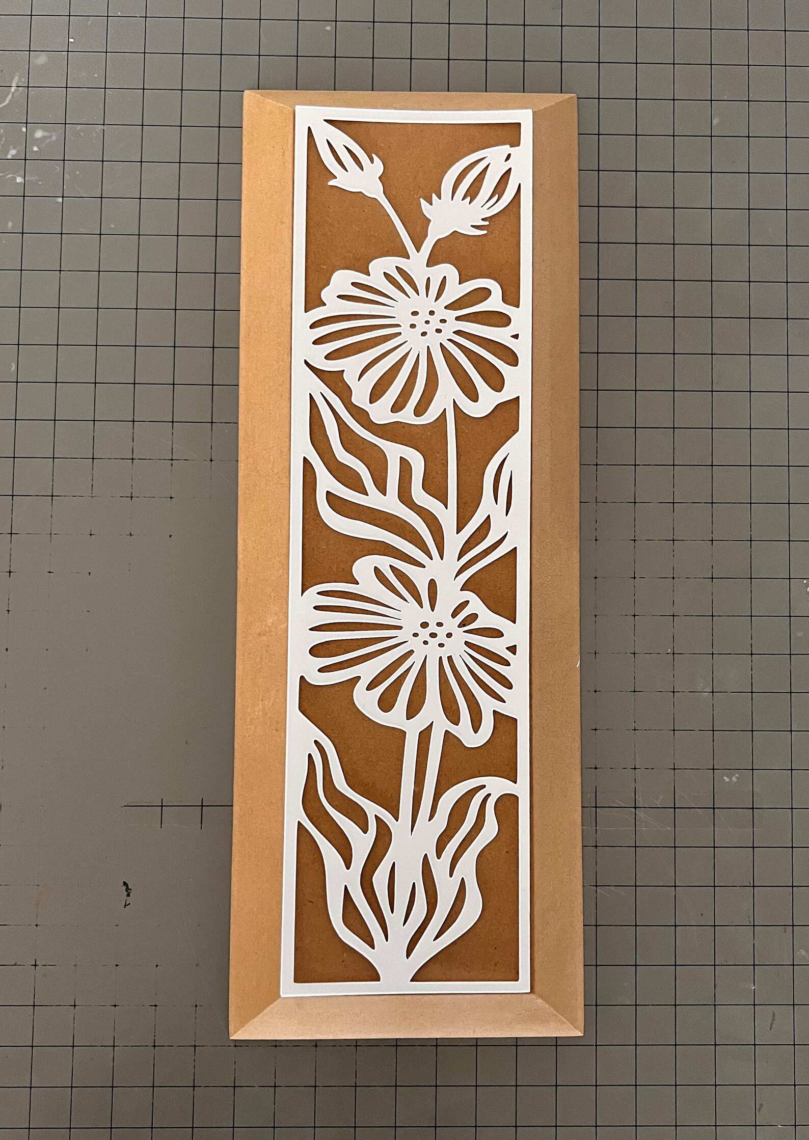 Rectangular Stencil Pattern Daisy Rectangle Stencil 3x11