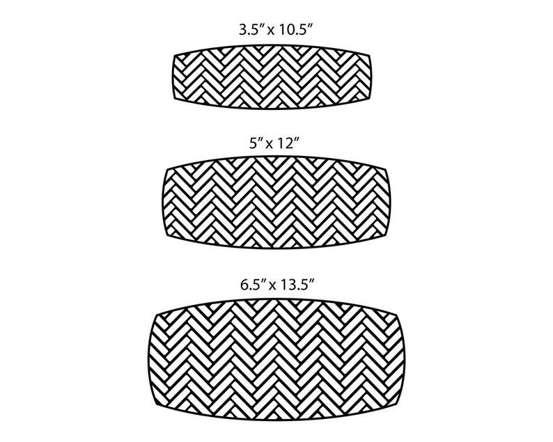 Rectangular Herringbone Pattern Dimensions Herringbone Spherical Rectangle Stencil, Clay Stencil - Etsy