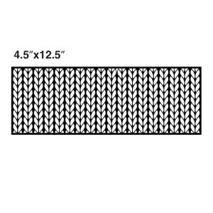 May include: Black and white knit pattern design, 4.5 inches by 12.5 inches.
