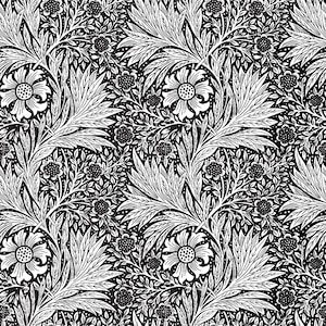 Underglasyröverföring, Keramisk Dekal - William Morris Tagetes