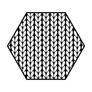 Stockinette Hexagon Stencil, Stencil for Clay