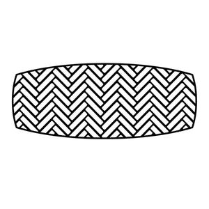 Herringbone Spherical Rectangle Stencil, Stencil for Clay