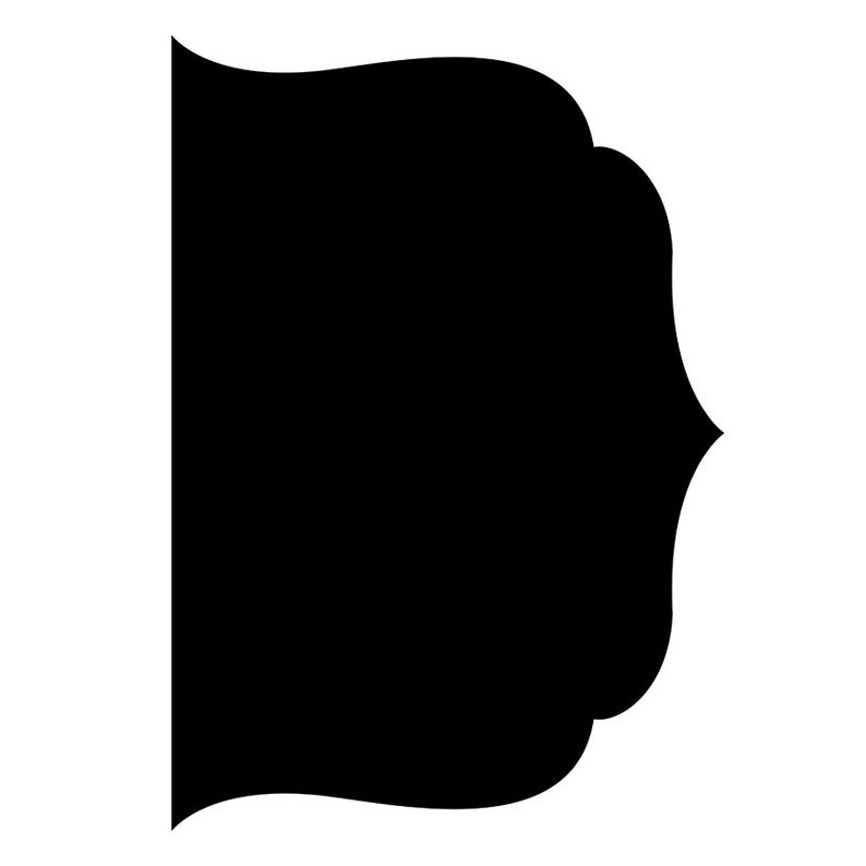 Rounded Rectangle Flourish Digital Rim Template Set for Clay, Templates ...