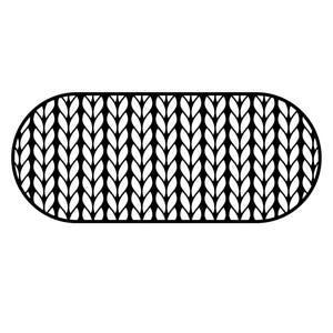 Stockinette Rounded Rectangle Stencil, Stencil for Clay