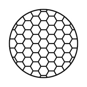 Honeycomb Round Stencil, Stencil for Clay