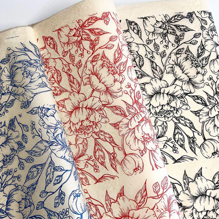 Underglaze Transfer, Ceramic Decal - Peonies