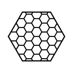 Honeycomb Hexagon Stencil, Stencil for Clay