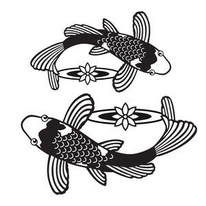 Koi Fish Stencil, Clay Stencil