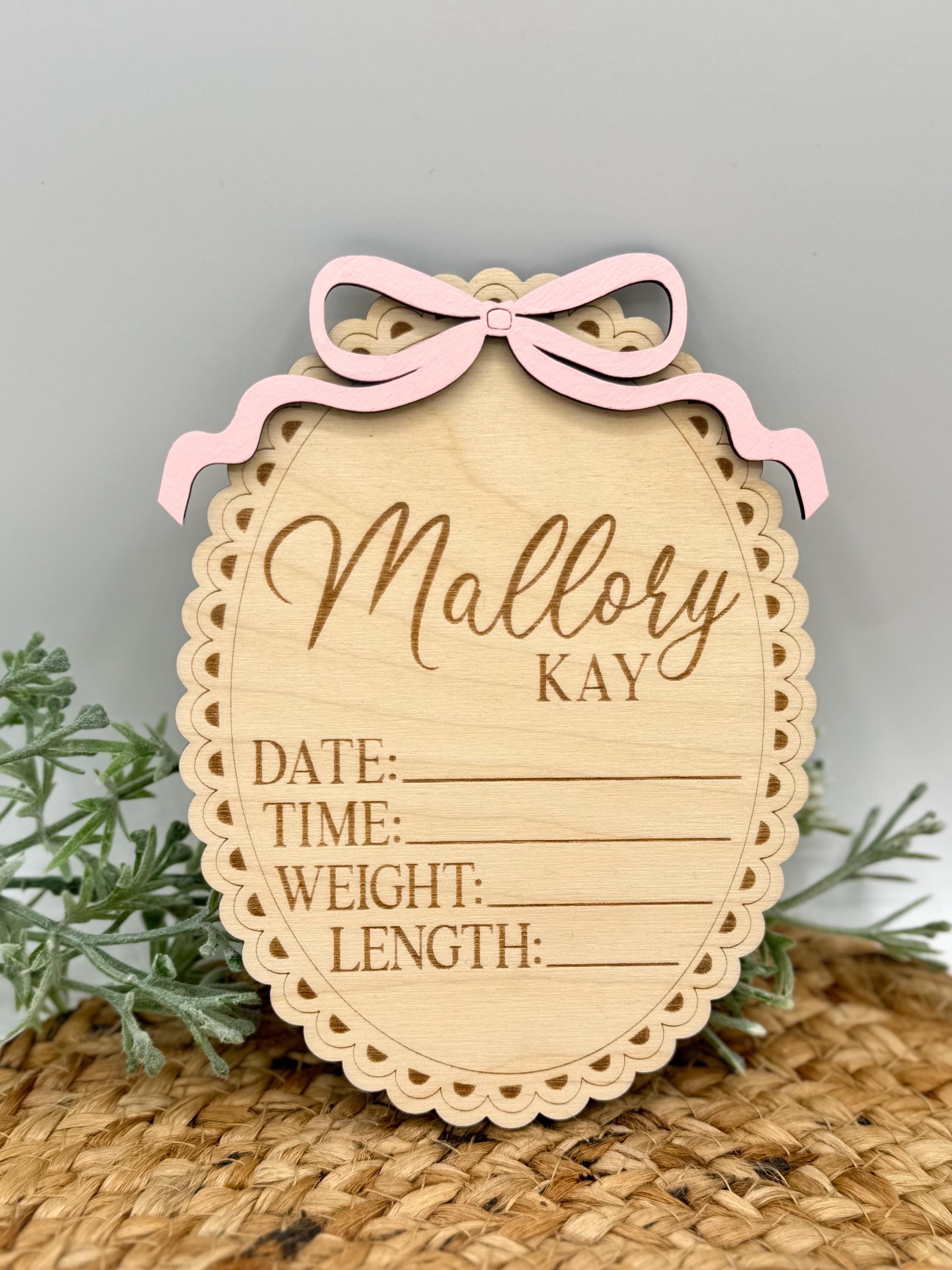 DIGITAL DOWNLOAD Baby Name Announcement Photo Prop Sign | SVG | Laser ...