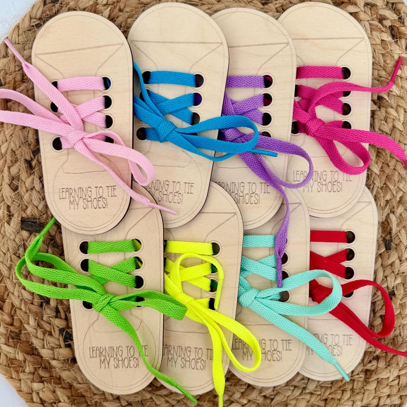 Image showcasing Shoe Tie Wood - Etsy