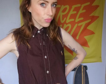 Ralph Lauren Crop Sleeveless Vintage Shirt