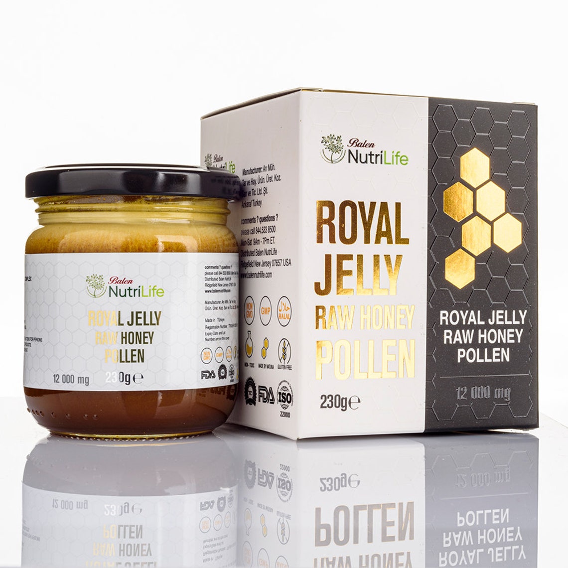 Royal Jelly Raw Honey Pollen 12000 230g Etsy