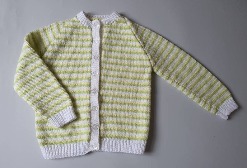 3-4y Approx Personalised hand-knitted hand-embroidered cardigan