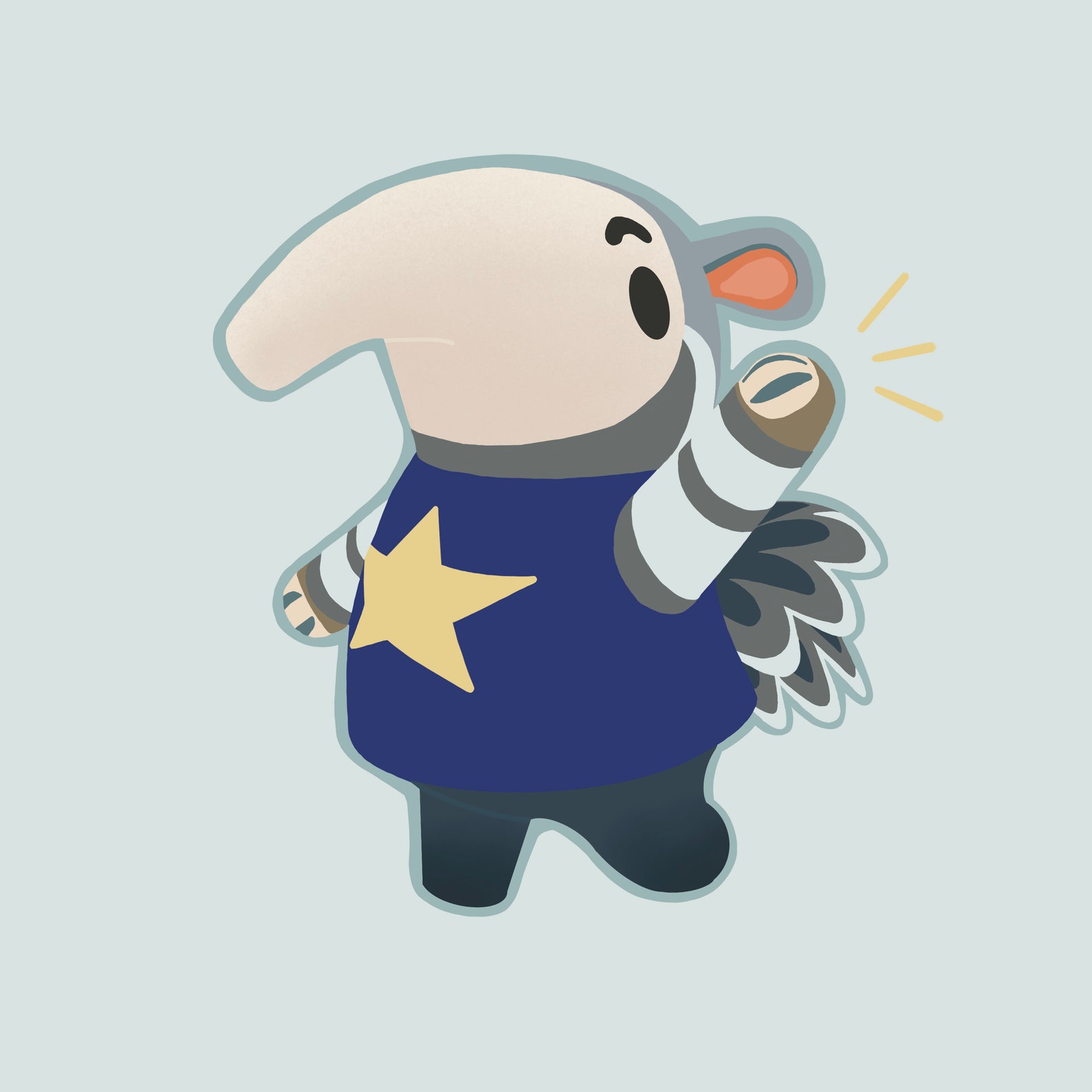 Antonio Animal Crossing Matte Vinyl Sticker Etsy