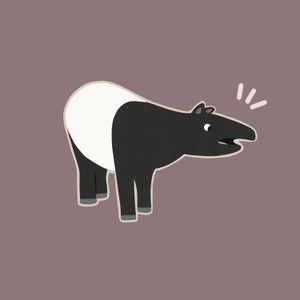 Tapir Matte Vinyl Sticker