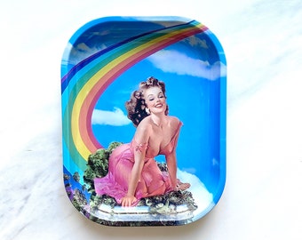 Over the Rainbow • Rolling Tray • Decorative Tray • Stoner Girl • Accessories • Gifts for Her • Stoner • Stoner Gifts • Stoner Gifts for Her
