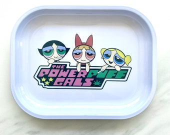 Mellowpuff Girls • Rolling Tray • Decorative Tray • Smoke Accessories • Gifts for Her • Tobacco Rolling Tray