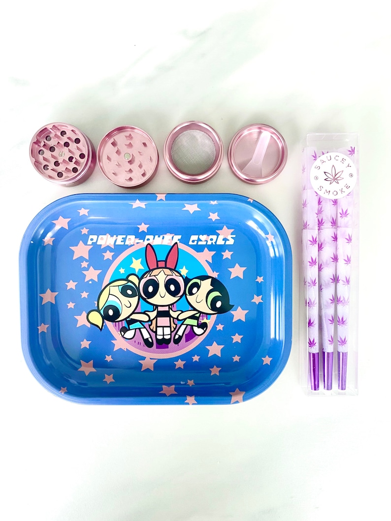 Pretty Little Package | Stoner Kit | Smoke Kit | Girly Smoke Set | Rolling Tray | Pre-Roll Cones | Pink Grinder | Smoke Accessories 